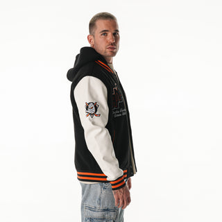 Anaheim Ducks Unisex Varsity Hooded Jacket - Black