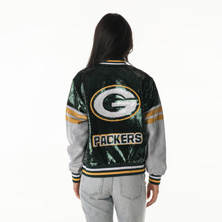 Green Bay Packers Women's Sequin Jacket - Green