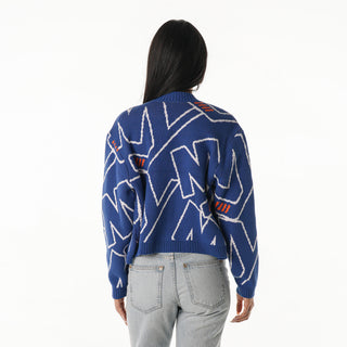 New York Islanders All Over Jacquard Cardigan - Blue