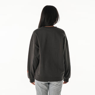 Washington Commanders Women's Crystal Rock Crew Neck Fleece - Charcoal
