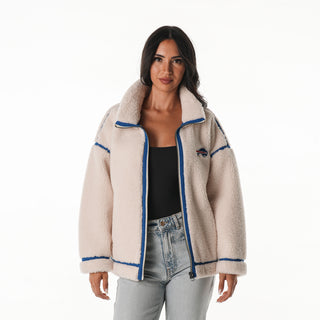 Buffalo Bills Women's Sherpa Front Zip Jacket - Natural