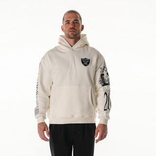 Las Vegas Raiders Unisex Graphic Sleeve Hoodie - Vintage White