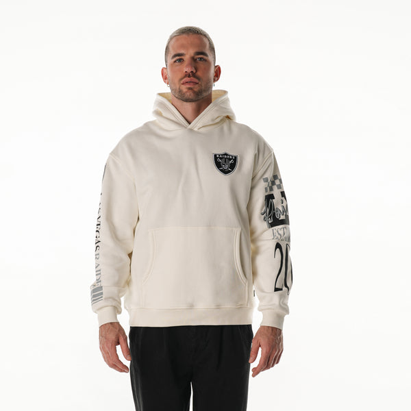 Las Vegas Raiders Unisex Graphic Sleeve Hoodie - Vintage White