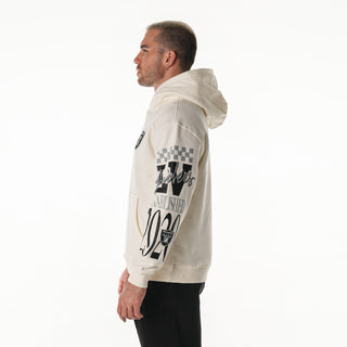 Las Vegas Raiders Unisex Graphic Sleeve Hoodie - Vintage White