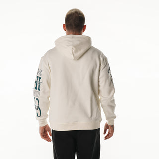 Philadelphia Eagles Graphic Sleeve Hoodie - Vintage White