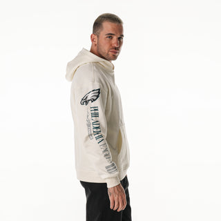 Philadelphia Eagles Graphic Sleeve Hoodie - Vintage White