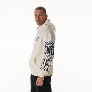 Indy Colts Unisex Graphic Sleeve Hoodie - Vintage White