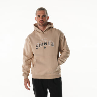 New Orleans Saints Unisex Oversized Graphic Hoodie Fleece - Tan