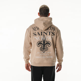 New Orleans Saints Unisex Oversized Graphic Hoodie Fleece - Tan