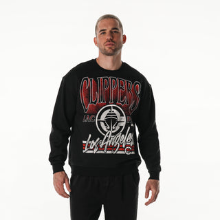 Los Angeles Clippers Unisex Crew Fleece - Black
