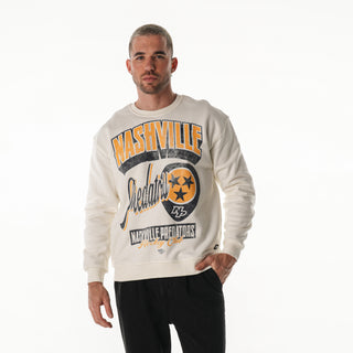 Nashville Predators Unisex Graphic Crew Fleece - Vintage White