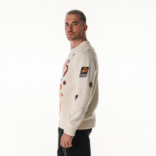 Phoenix Suns All Over Jacquard Crew Sweater - Cream