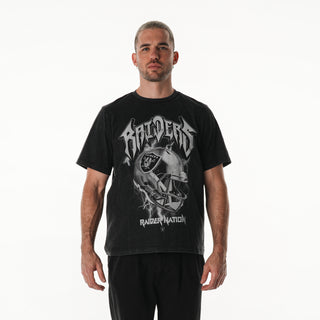 Las Vegas Raiders Unisex Tonal Raider Helmet Band Tee - Black