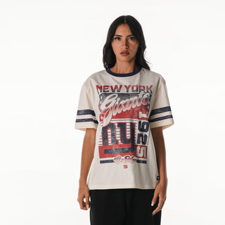 New York Giants Women's Vintage Drop Shoulder Tee - Cream