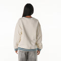 Philadelphia Eagles Women's Oversized Vintage Crew Fleece - Vintage White view 2
