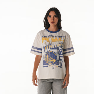 Golden State Warriors Women's Vintage Drop Shoulder Tee - Cream
