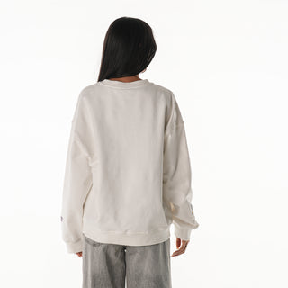Minnesota Vikings Women's Oversized Crew Fleece - White