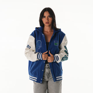 Seattle Seahawks Unisex Varsity Hooded Jacket - Royal