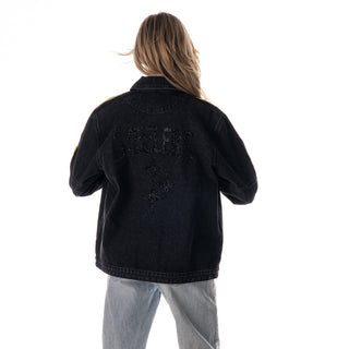 Pittsburgh Steelers Women's Rock Stud Jacket - Black Denim