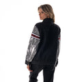 Ohio State Buckeyes Women's Sequin Sleeve Denim Jacket - Black Denim view 3