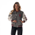Ohio State Buckeyes Denim Varsity Jacket - Grey Denim view 1