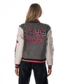 Ohio State Buckeyes Denim Varsity Jacket - Grey Denim view 3
