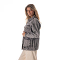 Houston Texans Women's Denim Jacket w/ Crystal Rock Detail - Grey Denim view 2