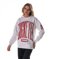 Ohio State Buckeyes Women's Double Collar Crew Fleece - Light Heather Grey view 2
