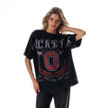 Ohio State Buckeyes Women's Oversized Dolman Tee - Black view 2