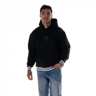 Golden State Warriors Unisex Hoodie W/Contrast Rib - Black