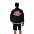 Ohio State Buckeyes Unisex Nylon Bomber Jacket - Black view 4