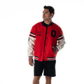 Ohio State Buckeyes Unisex Drop Shoulder Varsity Jacket - Red view 1
