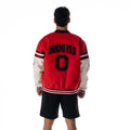 Ohio State Buckeyes Unisex Drop Shoulder Varsity Jacket - Red view 3