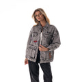 New Orleans Pelicans Women's Oversized Jacket w/pockets - Grey view 1