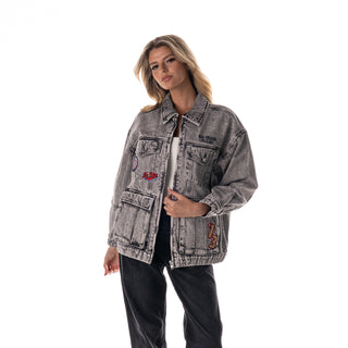New Orleans Pelicans Women's Oversized Jacket w/pockets - Grey