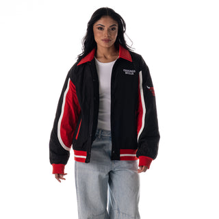 Chicago Bulls Unisex Statement Racing Jacket - Black