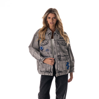 Dallas Mavericks Women's Oversized Jacket W/ Cargo Pockets - Grey
