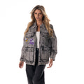 Minnesota Vikings Women's Denim Jacket w/ Crystal Rock Detail - Grey Denim view 1