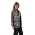 Minnesota Vikings Women's Denim Jacket w/ Crystal Rock Detail - Grey Denim view 2