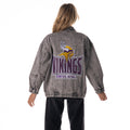 Minnesota Vikings Women's Denim Jacket w/ Crystal Rock Detail - Grey Denim view 3