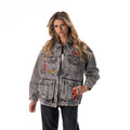 Atlanta Hawks Women's Oversized Jacket w/ Cargo Pockets - Grey view 1