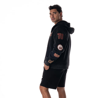 Cleveland Cavs Unisex Old & New Logo Full Zip Hoodie - Black