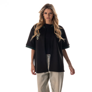 Milwaukee Bucks Unisex Mesh Zip Up Jersey - Black