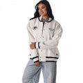 Green Bay Packers Unisex Embossed Knit Bomber - Vintage White view 5