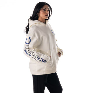 Indy Colts Unisex Graphic Sleeve Hoodie - Vintage White