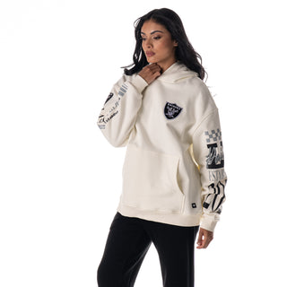 Las Vegas Raiders Unisex Graphic Sleeve Hoodie - Vintage White