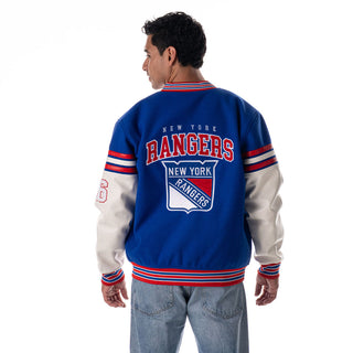 New York Rangers Hooded Varsity Jacket – Navy