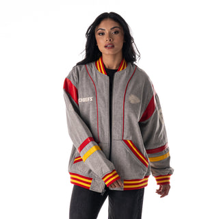 Kansas City Chiefs Retro Unisex Oversized Denim Jacket - Grey