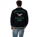 Philadelphia Eagles Unisex Jacquard Zip Front Sweater - Black view 2