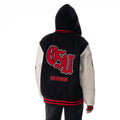 Ohio State Buckeyes Unisex Hooded Varsity Jacket - Black view 4